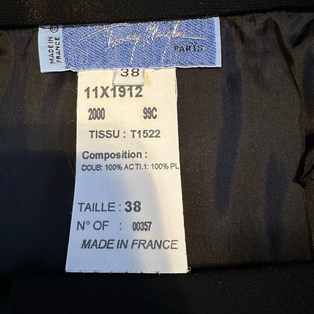 Thierry Mugler Black Suit with Skirt